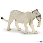 50203 - White lioness with cub