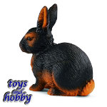 13137 - Rabbit, black / brown