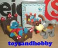 SMURF IN BED & PUPPY SET