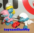 SMURFETTE WITH BABY & BABY WITH CAR SET