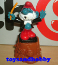 PENCIL SHARPENER 20092 - CONDUCTOR SMURF ON A TREE STUMP, MINT RARE